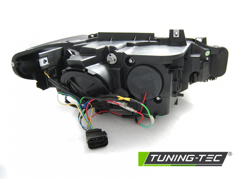 LED Angel Eyes Scheinwerfer für BMW 3er F30/F31 Lim./Touring 15-18 schwarz dynamisch